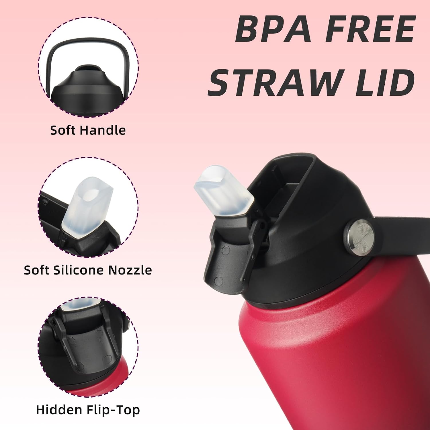 Detalle de BJPKPK Insulated Water Bottle, 40 oz