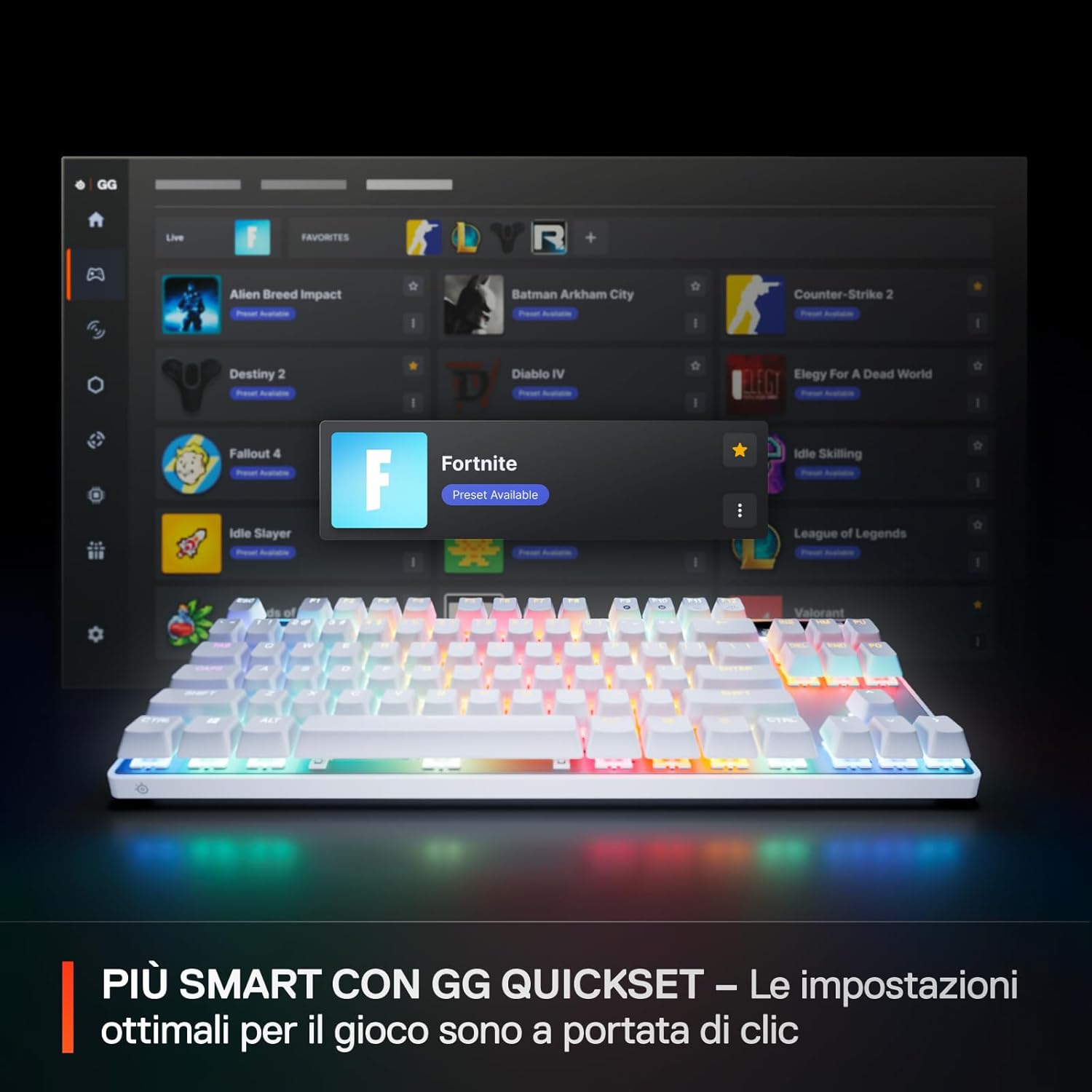 Thumbnail 3 de SteelSeries Apex Pro TKL Gen 3 White con OmniPoint 3.0: tastiera meccanica regolabile per gamer competitivi