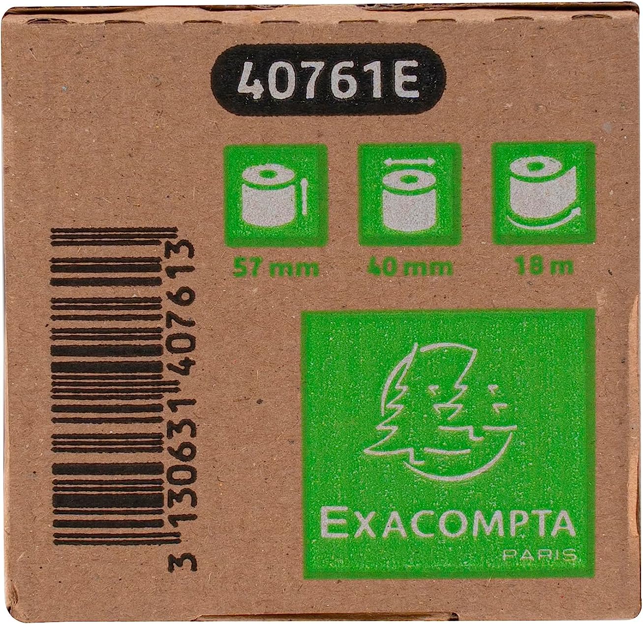 Thumbnail 5 de Exacompta Rif. 40761E – Confezione da 20 bobine termiche per carta di credito, 57×40 mm