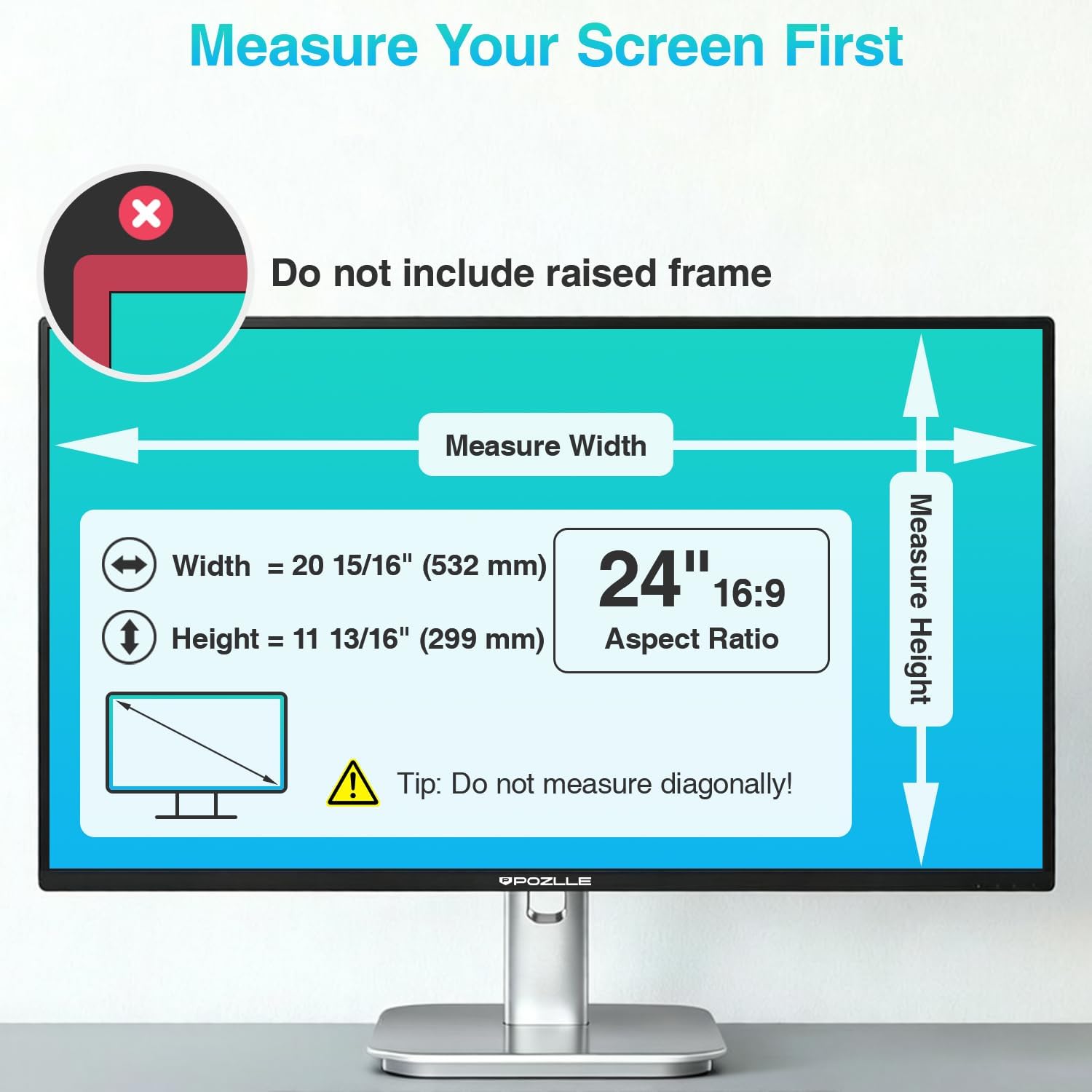 Thumbnail 3 de Pozlle 24-Inch Privacy Screen