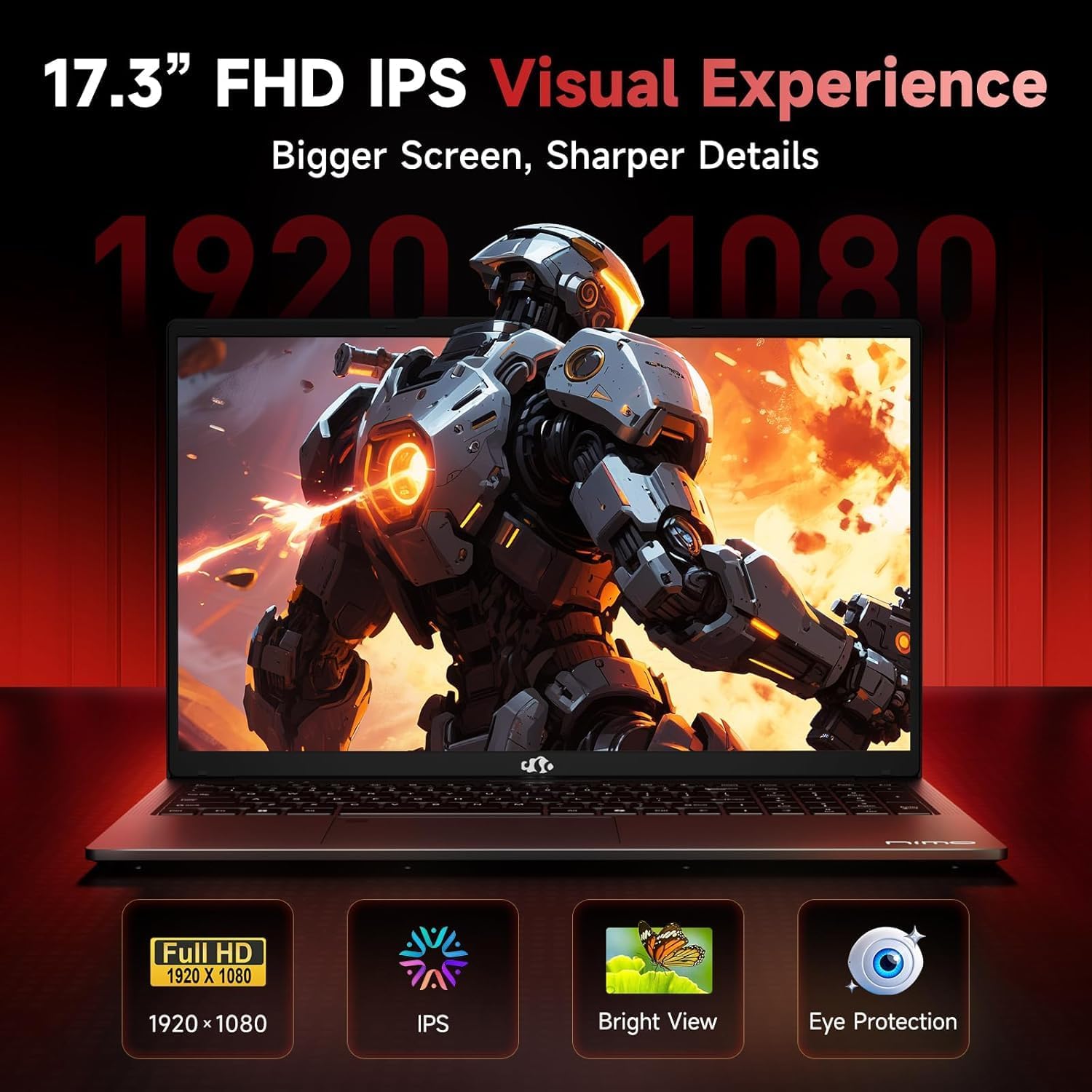 Thumbnail 3 de NIMO Laptop 17.3-Inch