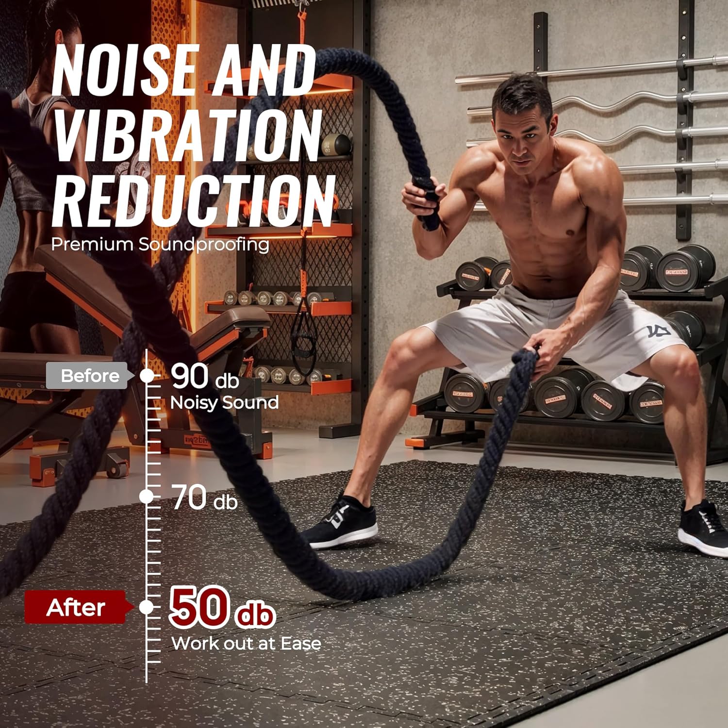 Thumbnail 3 de SUPERJARE Exercise Mats, 48 Sq Ft ⚙