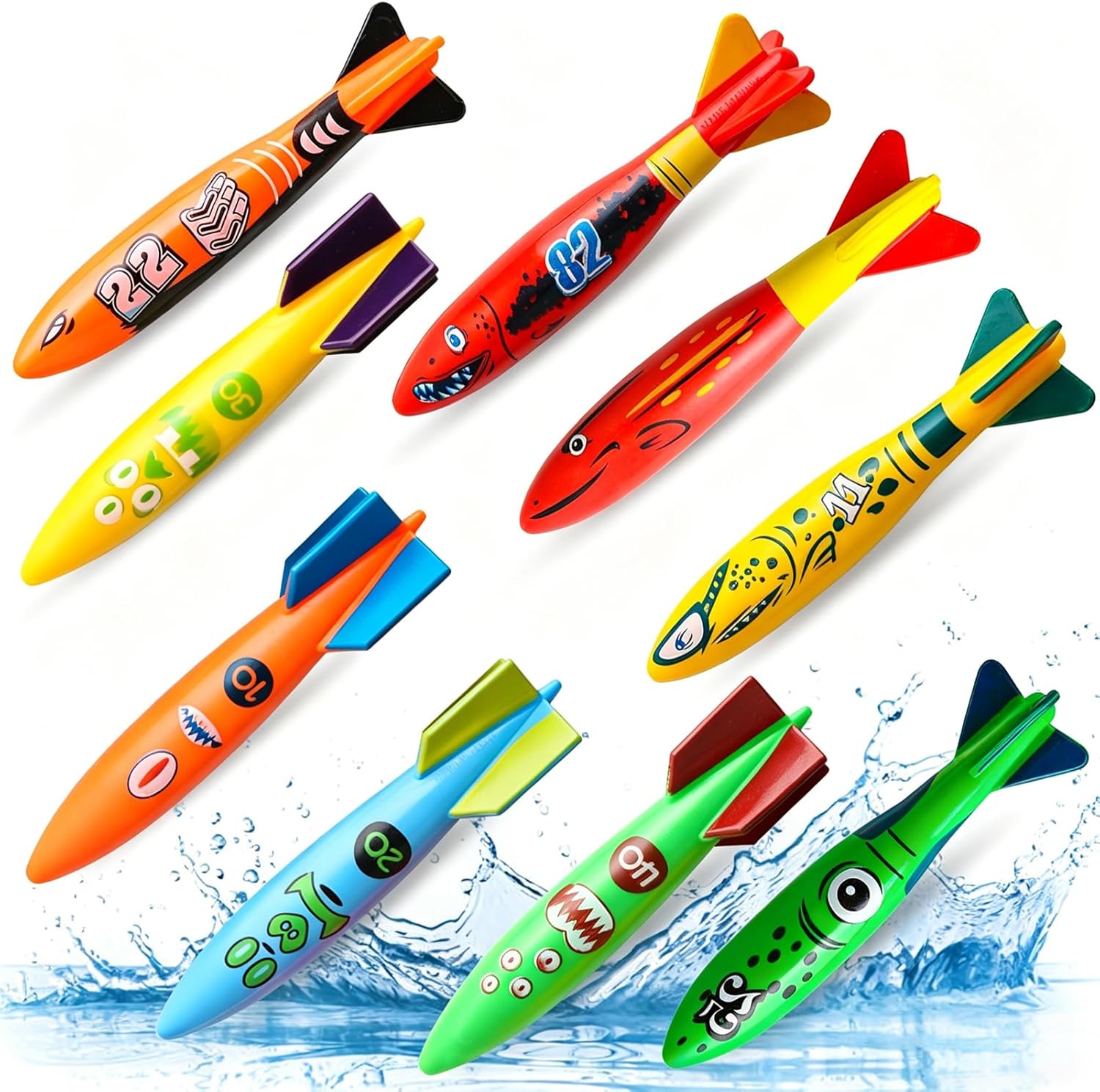 Detalle de Dive Rings Pool Toys 9-Pcs Diving Set