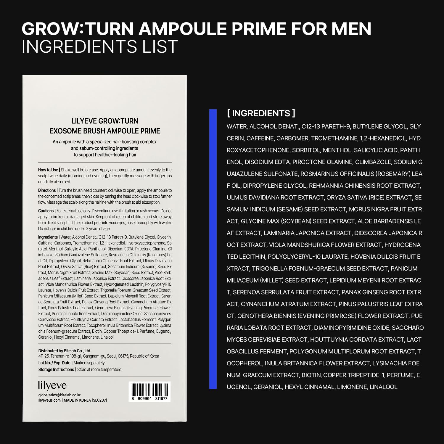 Thumbnail 1 de lilyeve Men's Hair Growth Serum 3.38 fl oz