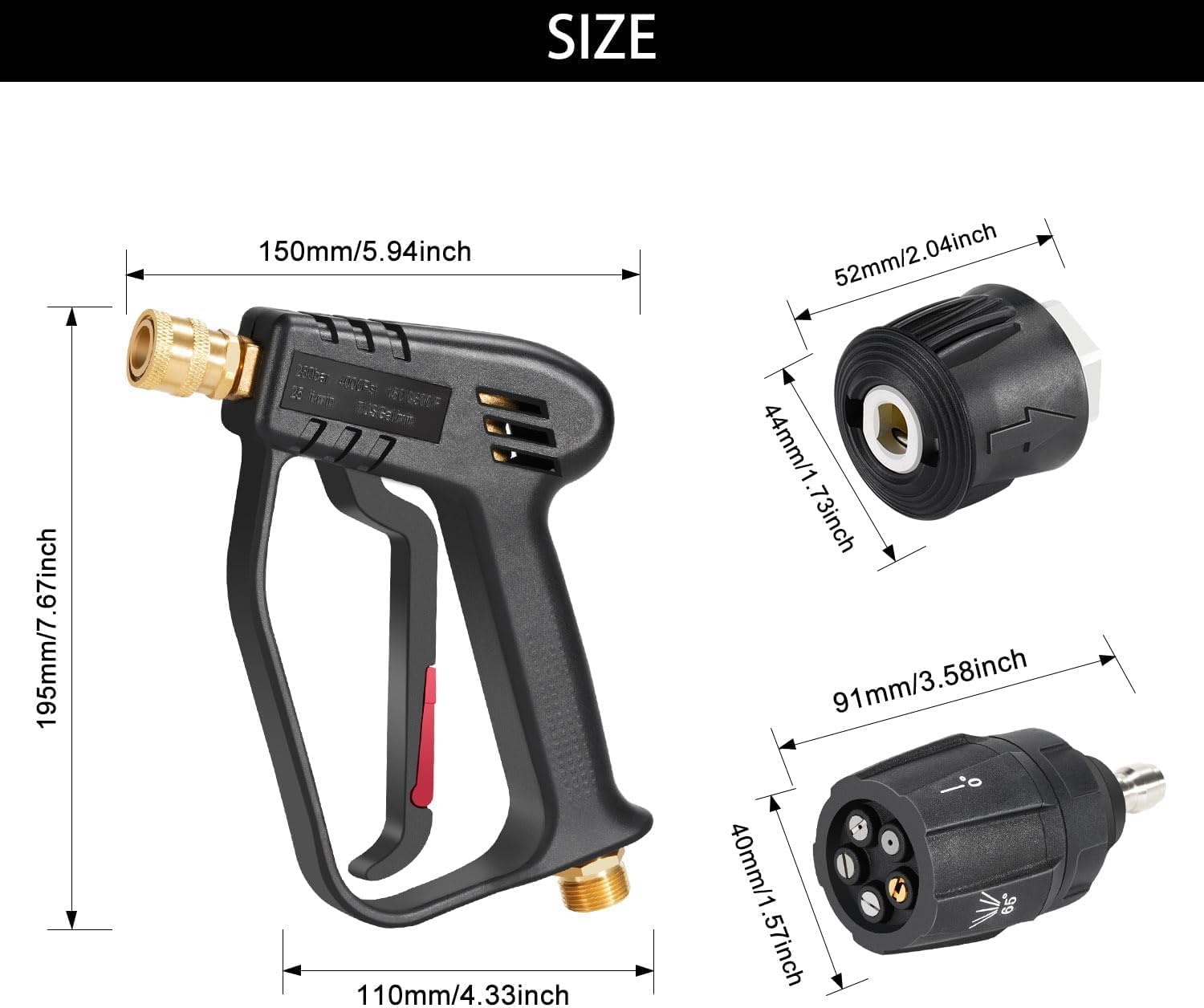 Detalle de High pressure washer gun 4350 PSI