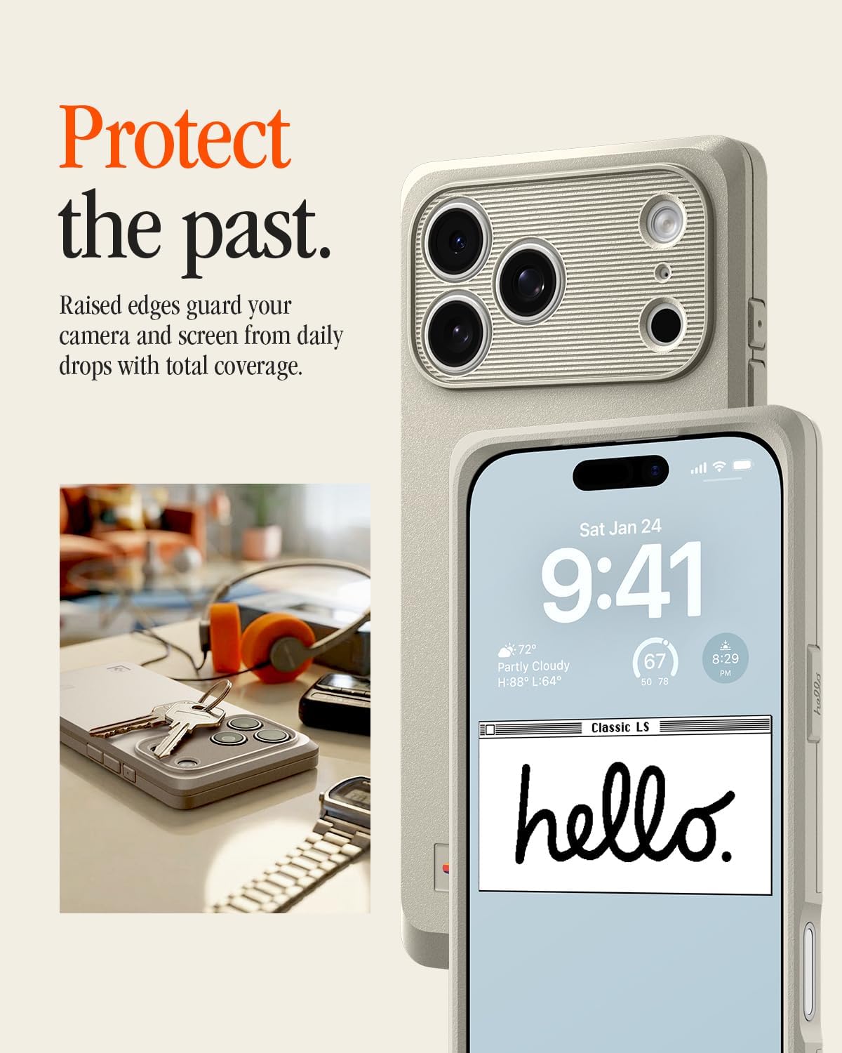 Thumbnail 3 de Spigen Coque Classic LS MagFit pour iPhone 17 Pro Max – finition Gris Pierre