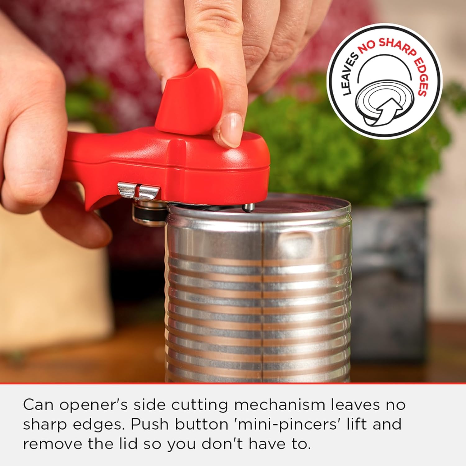 Thumbnail 4 de Kuhn Rikon 5-in-1 Can, Jar & Bottle Opener (Red) – self-attaching opener with lid-lifter