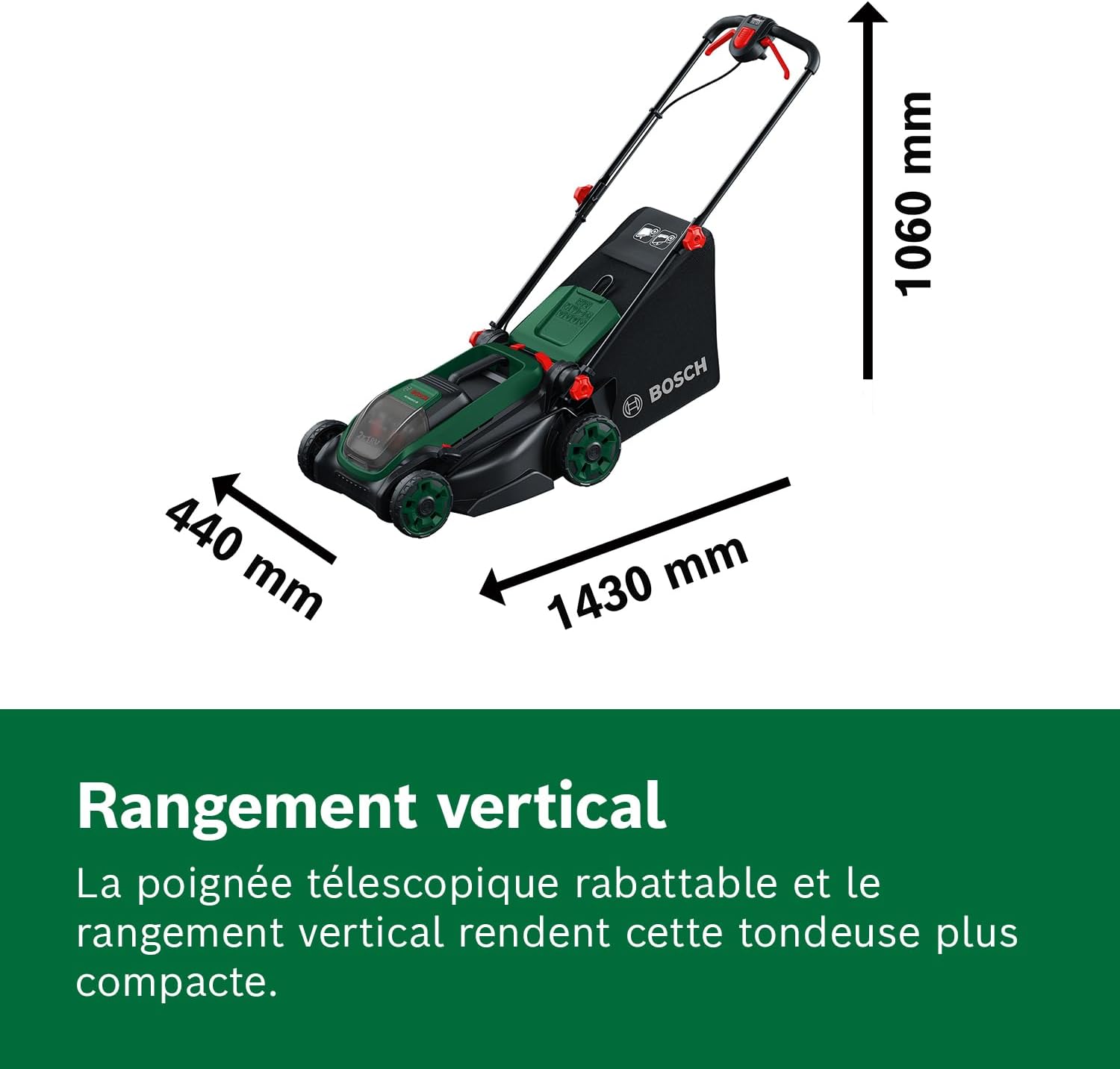 Thumbnail 5 de Bosch Tondeuse à Gazon sans-Fil ROTAK18V2-38 (38 cm) – 2 batteries 18V et chargeur, mulch possible