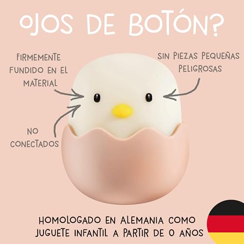 Thumbnail 1 de MegaLight Eggy Eggy luz nocturna LED táctil para niños y lactancia (carga USB)