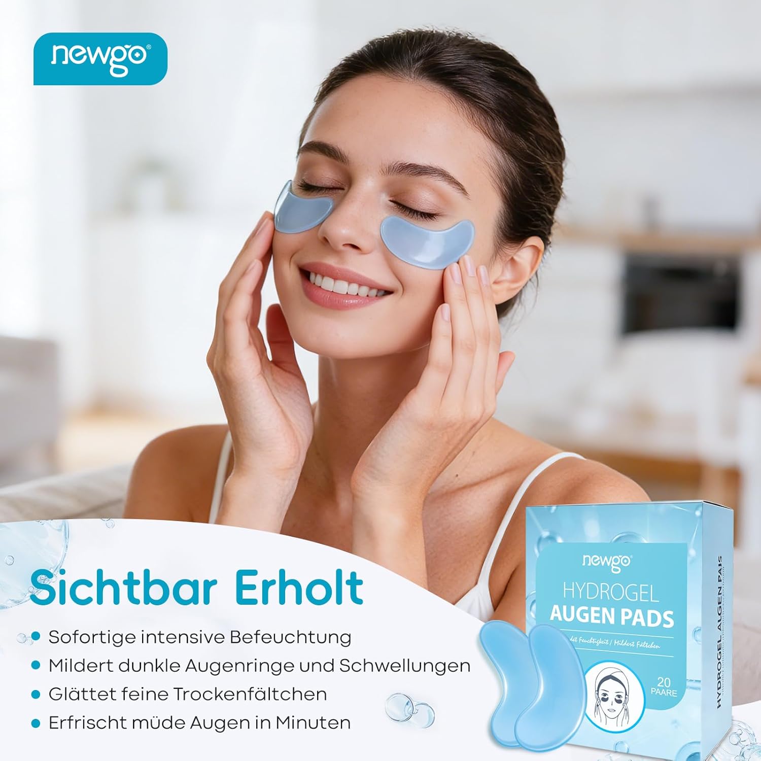 Detalle 2 de NEWGO 20 Paar Augenpads Hydratation đ