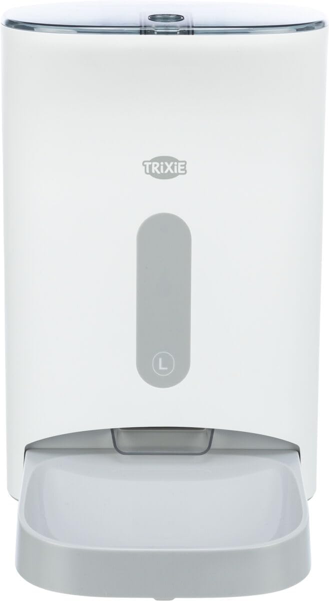 Detalle 2 de TRIXIE Futterautomat TX8 2.0 – weiß/grau, 4,5 l, 24 × 38 × 19 cm