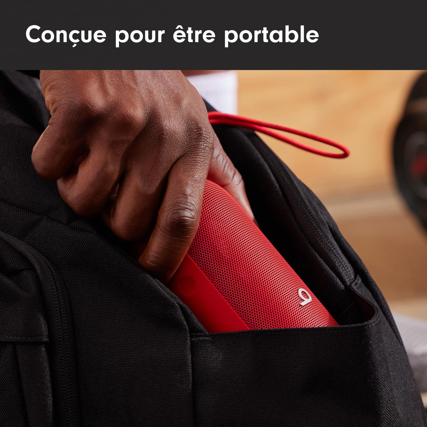 Detalle de Beats Pill – Enceinte Bluetooth sans Fil avec Recharge USB-C, IP67 et 24 h d’autonomie en rouge flamboyant
