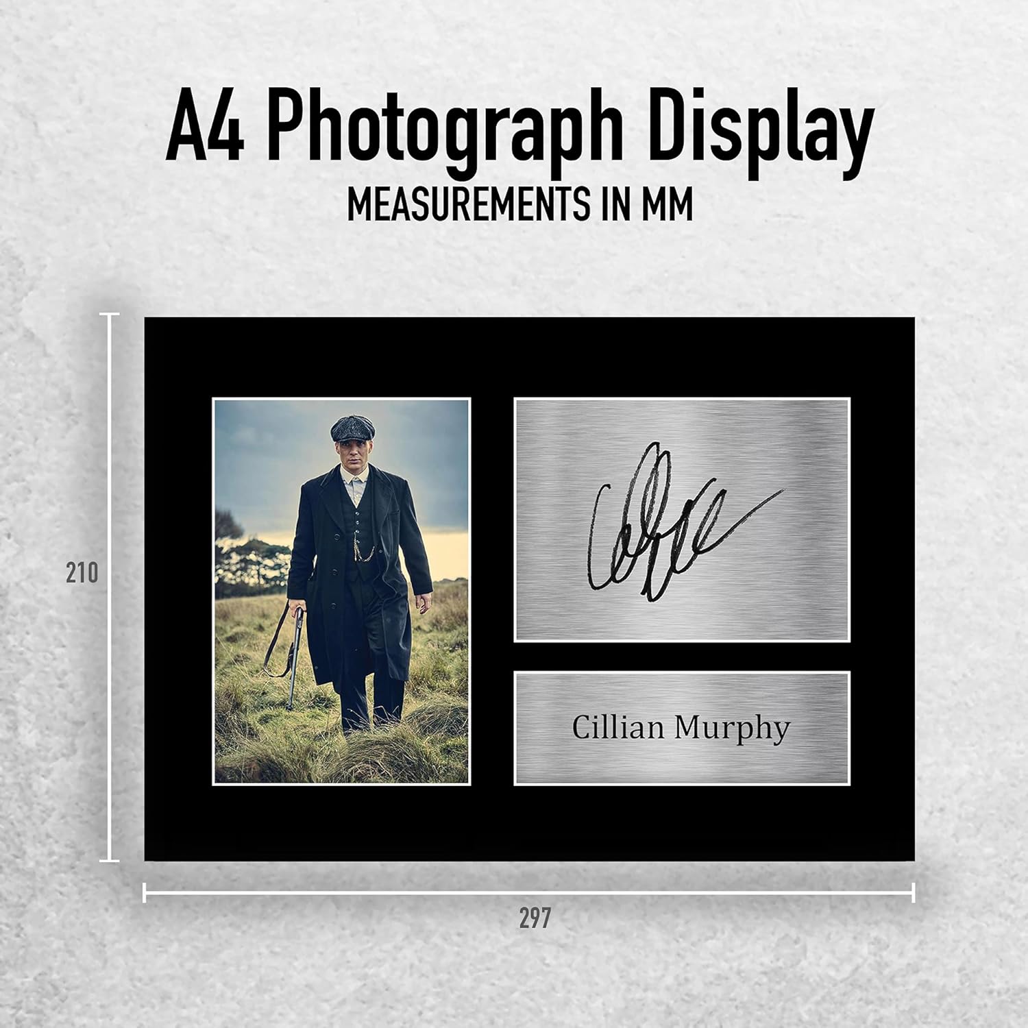 Thumbnail 1 de HWC Trading Cillian Murphy A4 Printed Autograph Peaky Blinders Gift Display (unframed)