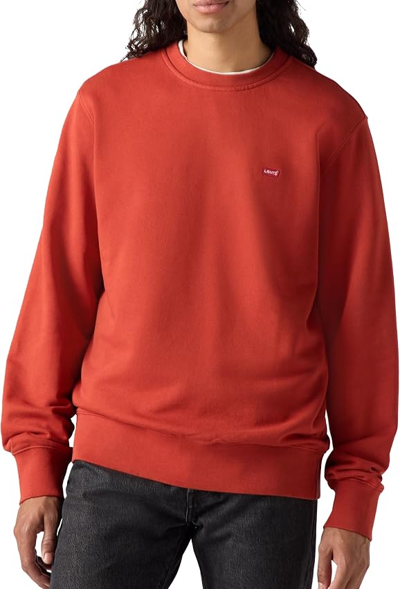 Detalle de Levi's The Original HM Crew Sudadera Hombre ❤️ Etruscan Red