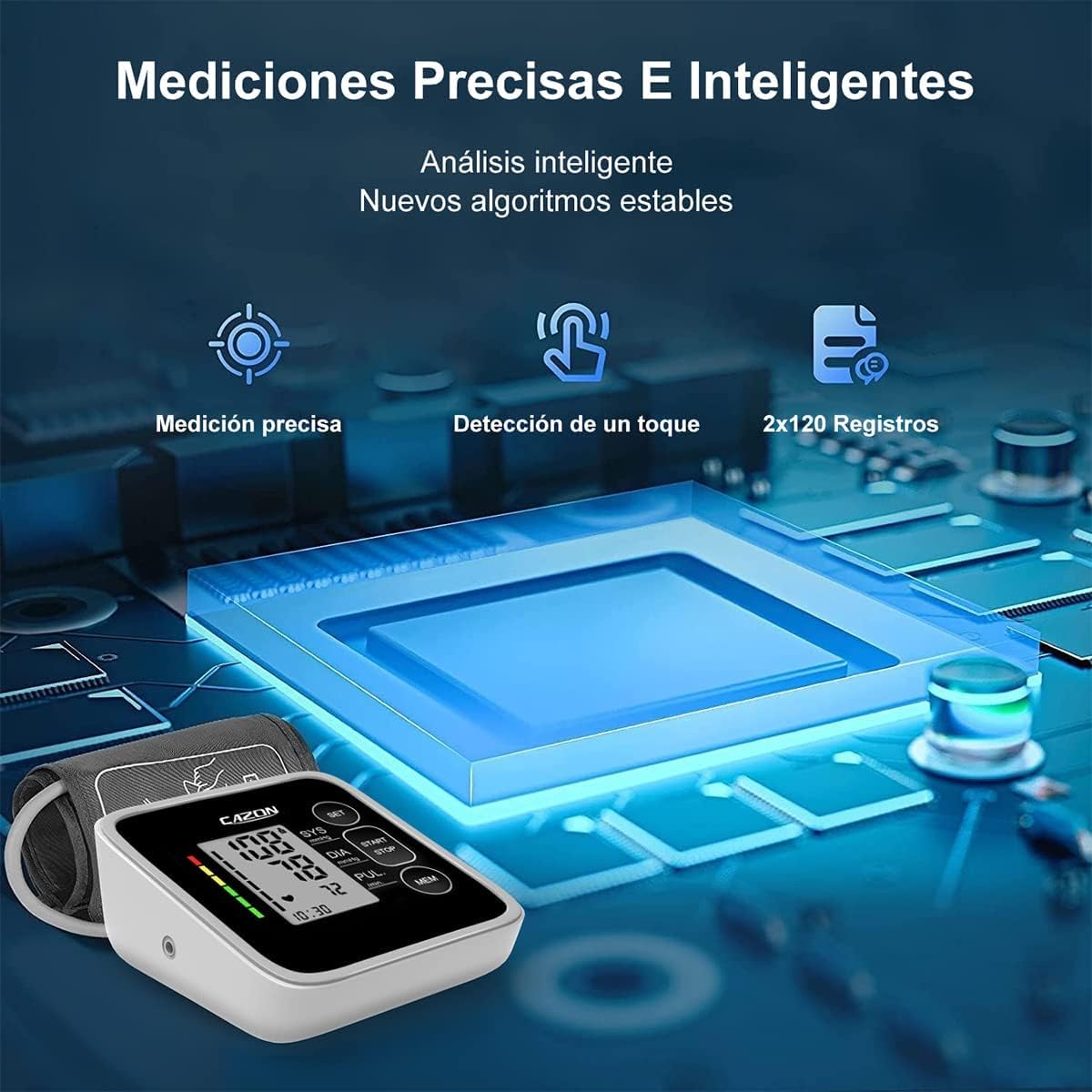 Detalle 2 de CAZON Tensiómetro de Brazo: Monitor de Presión Arterial 🩺
