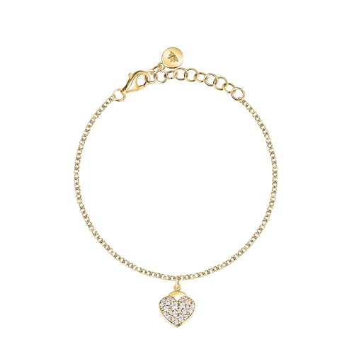 Detalle de Morellato Bracelet Femme Istanti Coeur en Acier doré et Cristaux – SAVZ19