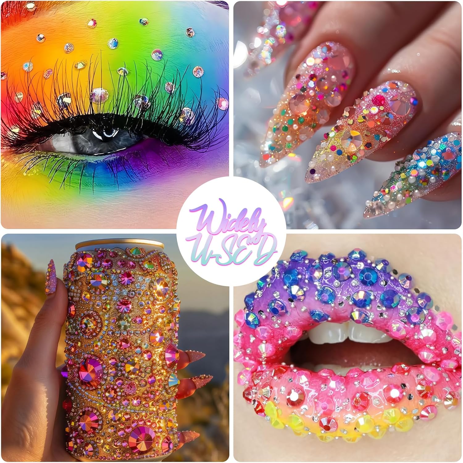 Thumbnail 4 de 40,000+ Resin Jelly Rhinestones Bedazzler Kit with B7000 Glue, 3mm Multicolor Flat Back Gems