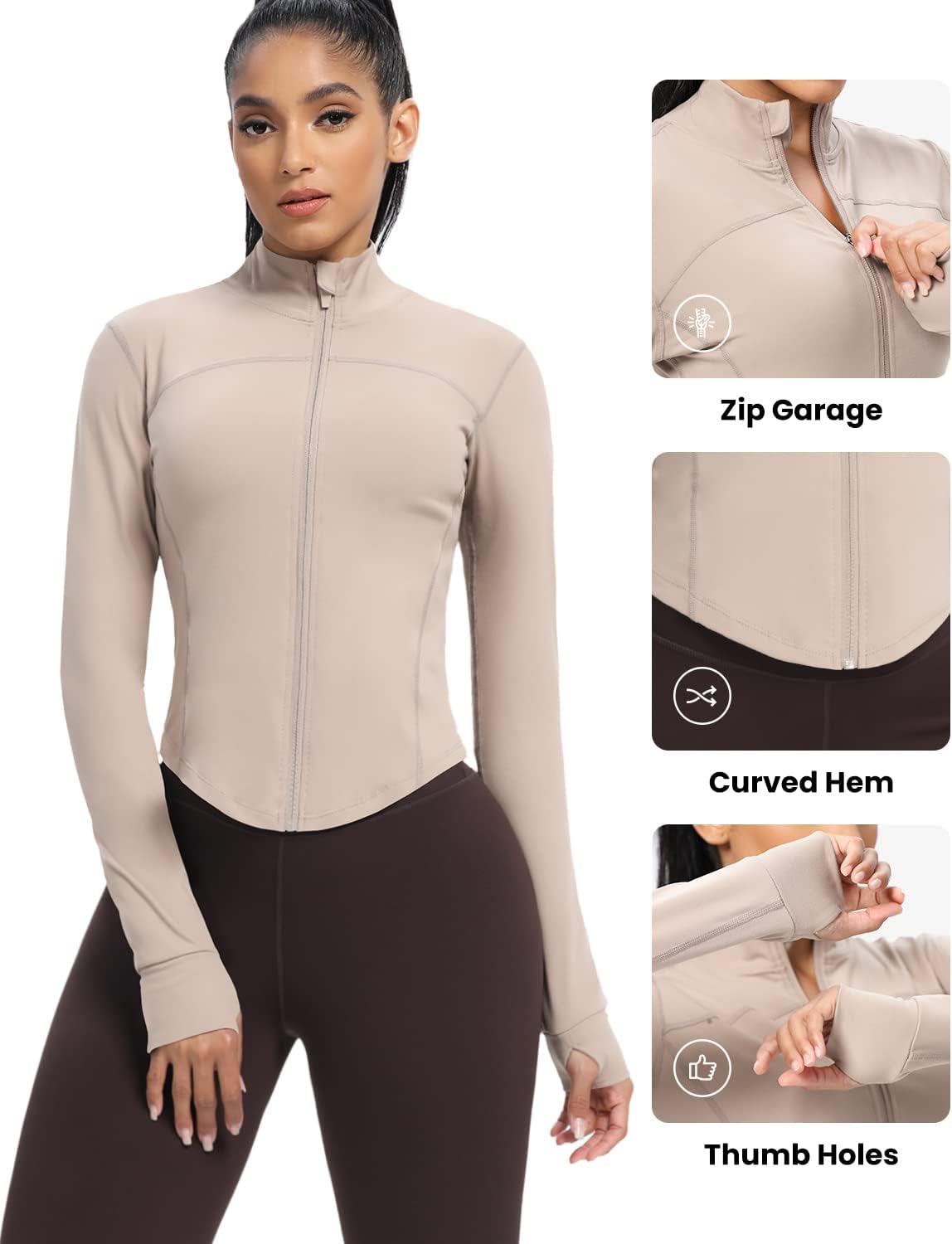 Thumbnail 4 de AVGO Women's Cropped Running Jacket, Nylon-Lycra Blend