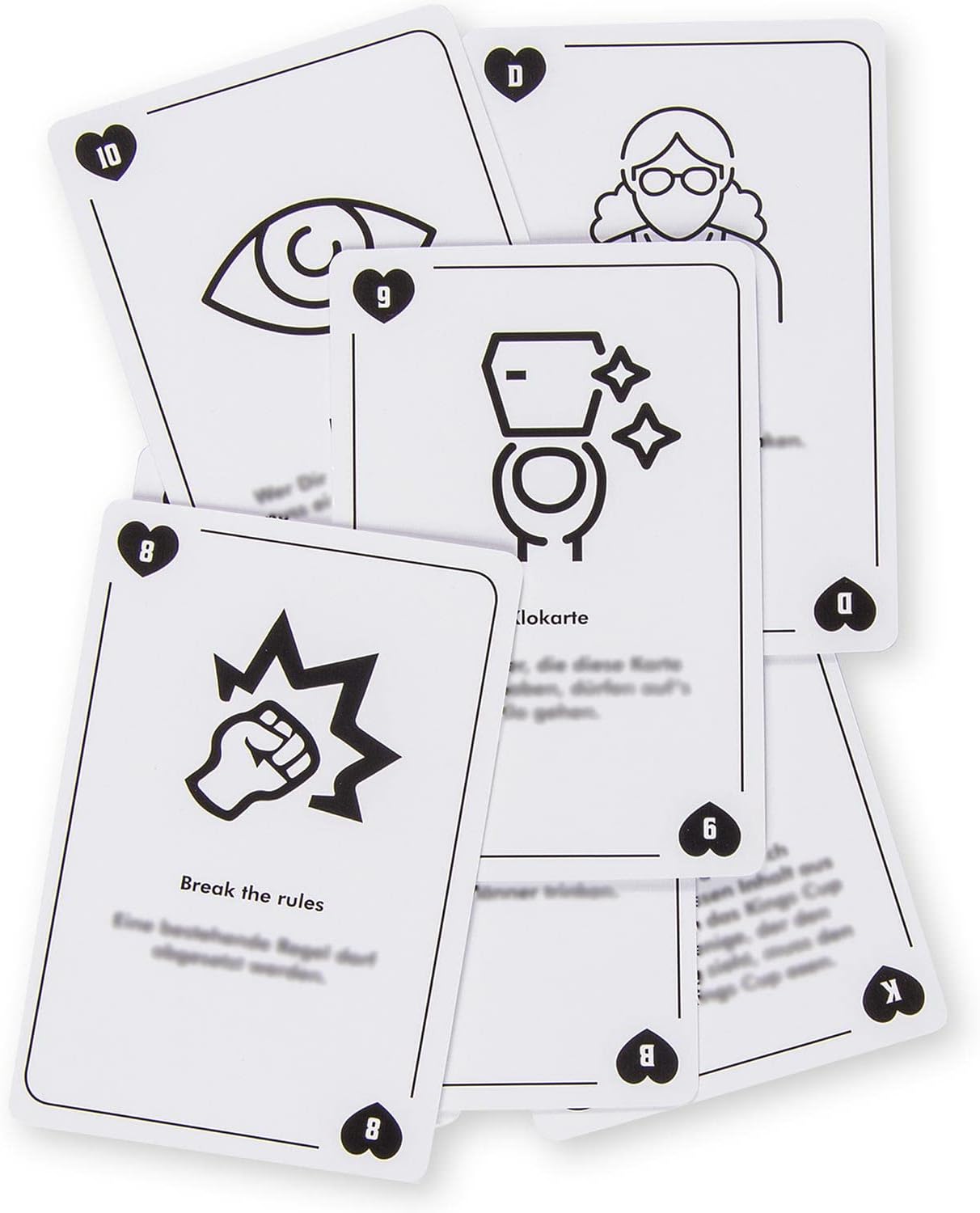 Detalle 2 de GOODS+GADGETS Kings Cup Kartenspiel – Das Original 2.0 mit 52 Karten (Deutsche Version)