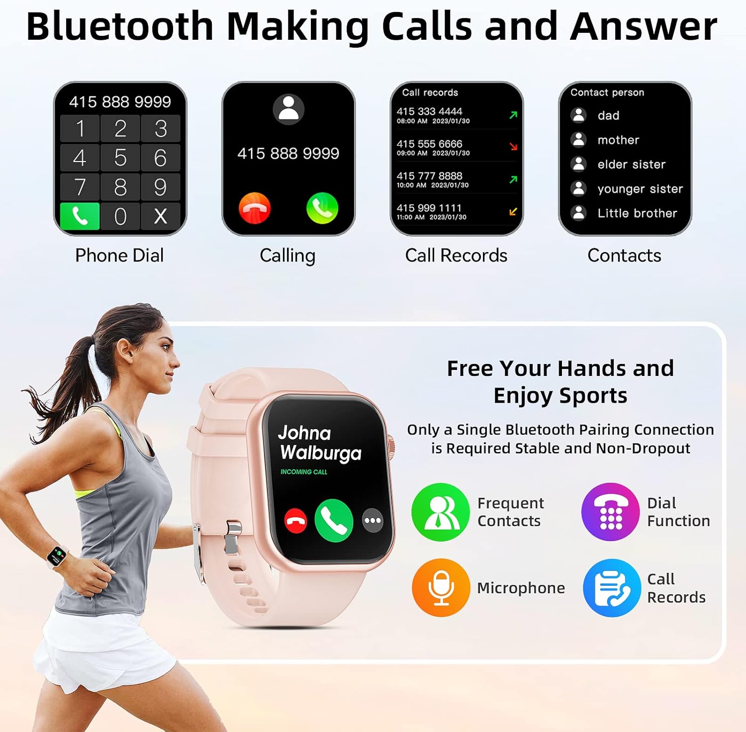 Detalle de Hwagol Smart Watch 1.85" fitness tracker