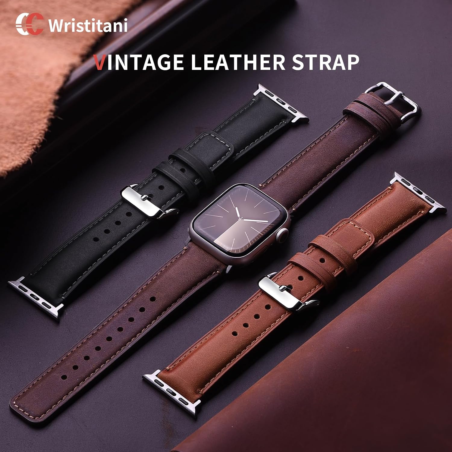 Thumbnail 2 de Wristitani 3 Pezzi Cinturini in Pelle per Apple Watch: compatibilità ampia e stile intramontabile