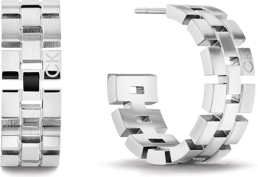 Detalle de Calvin Klein Aros Geometric para Mujer en Acero Inoxidable