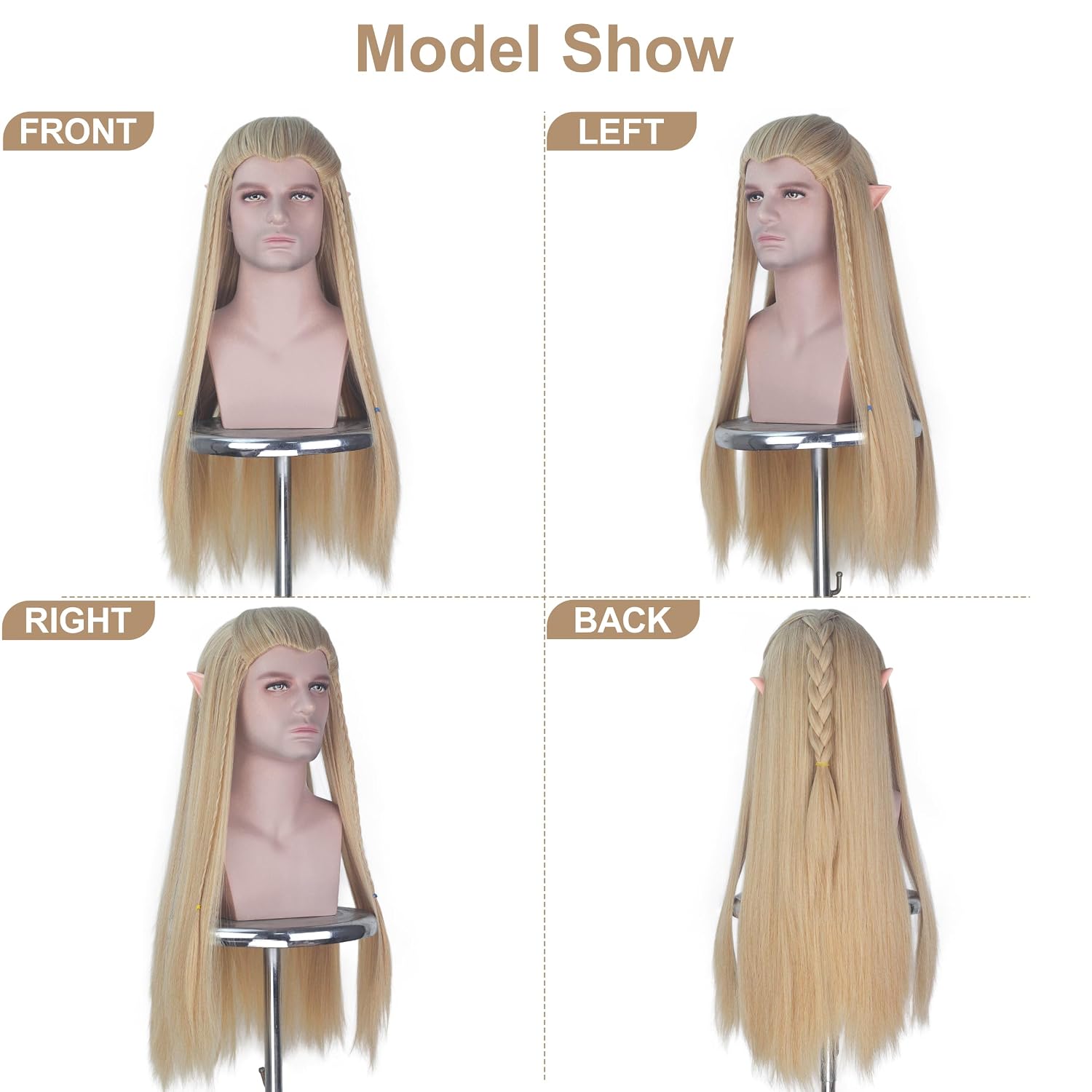 Detalle 2 de Yan Dream braided wig, silver gray