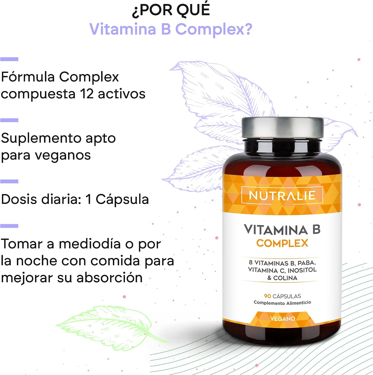 Thumbnail 2 de Nutralie Vitamina B Complex + C 90 cápsulas