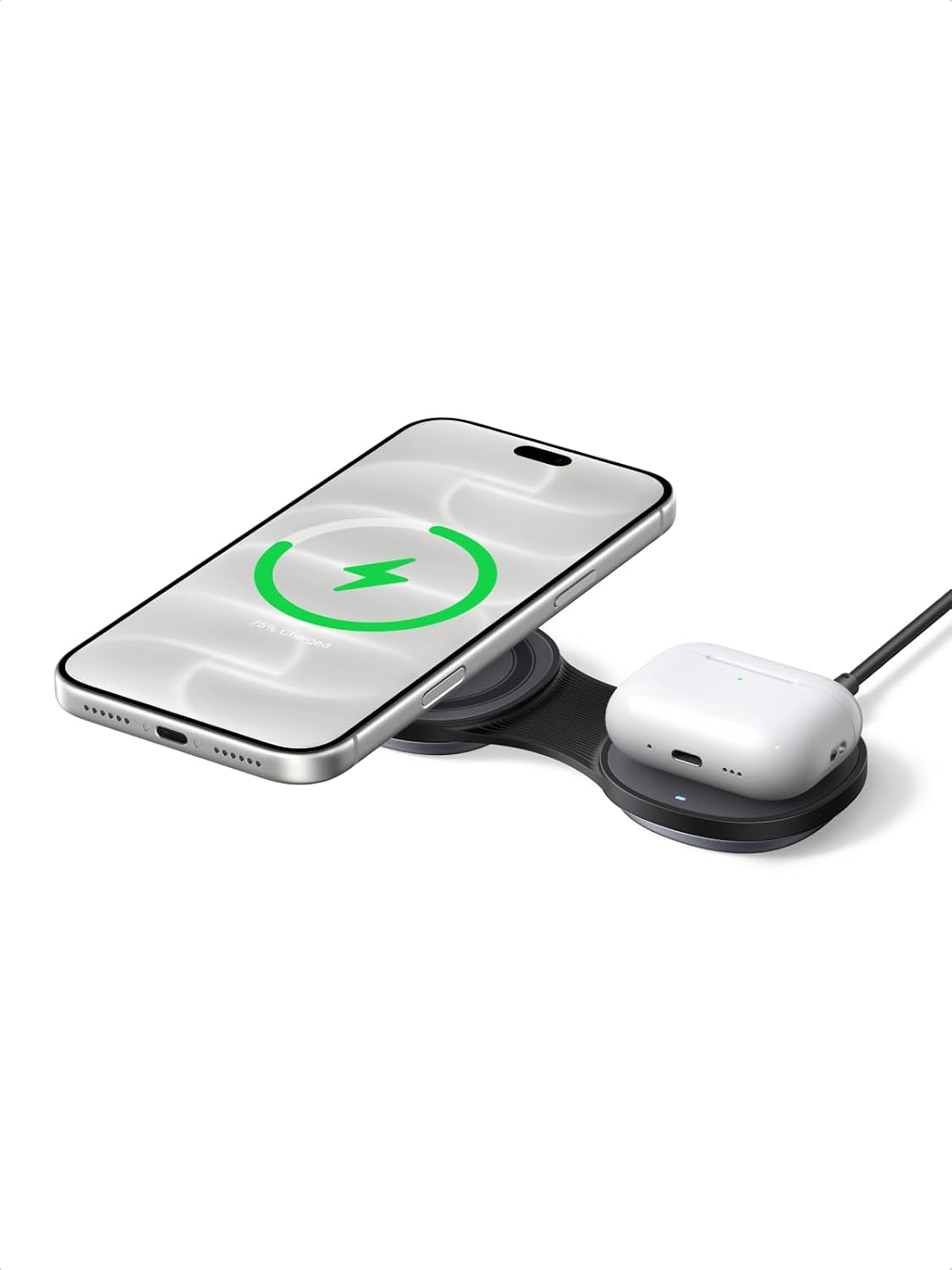 Detalle de UGREEN W759 MagFlow 25W Qi2 Foldable Magnetic Wireless Charger