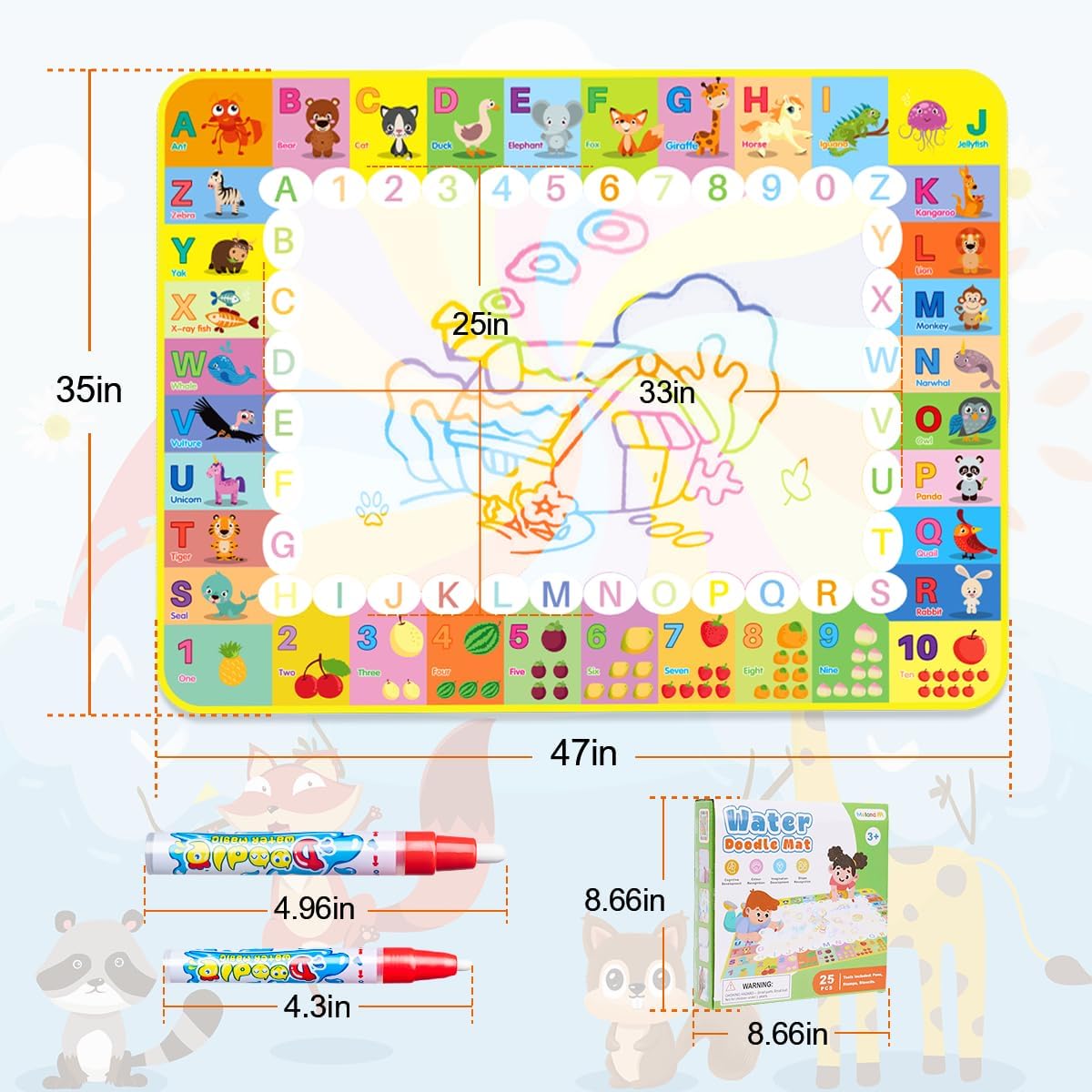 Thumbnail 5 de Water Doodle Mat 120x90cm large aqua drawing mat