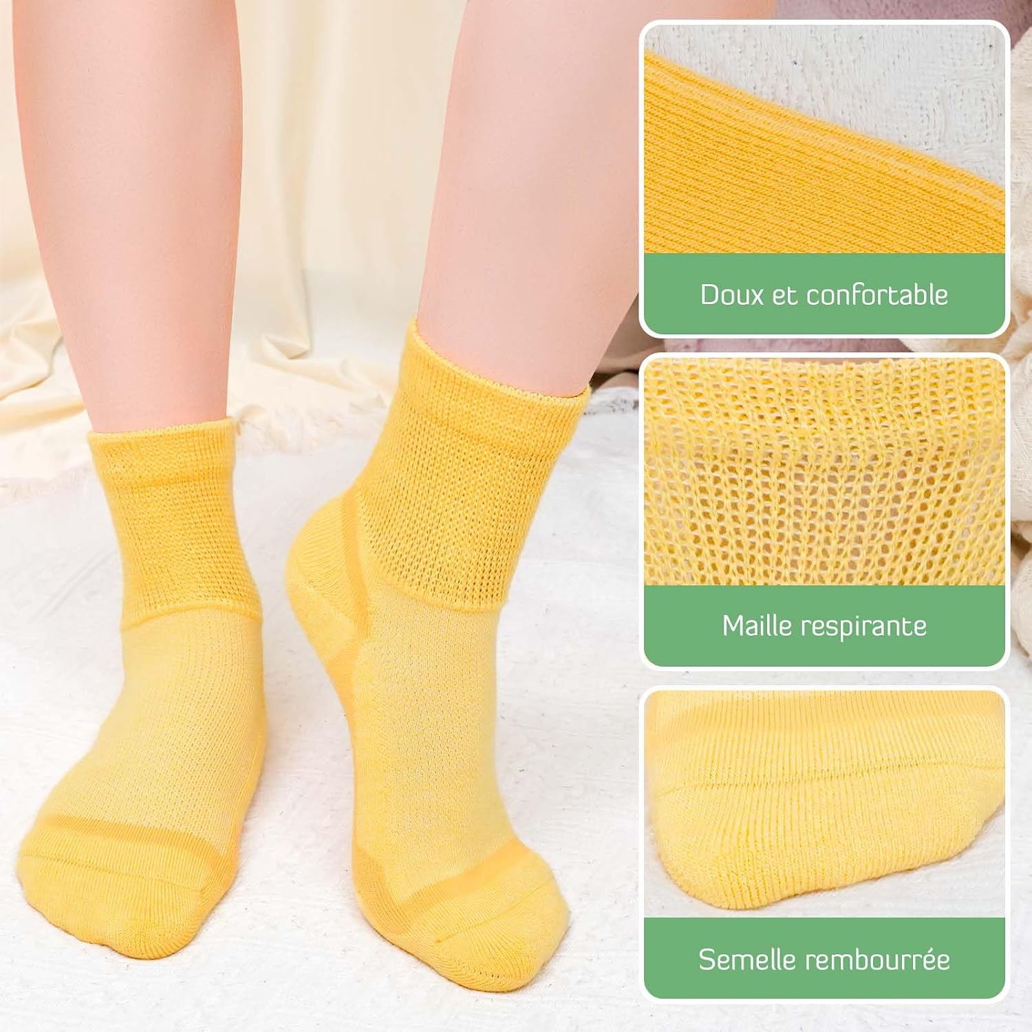 Detalle 2 de LOFIR Chaussettes Diabétiques en Bambou 39-46