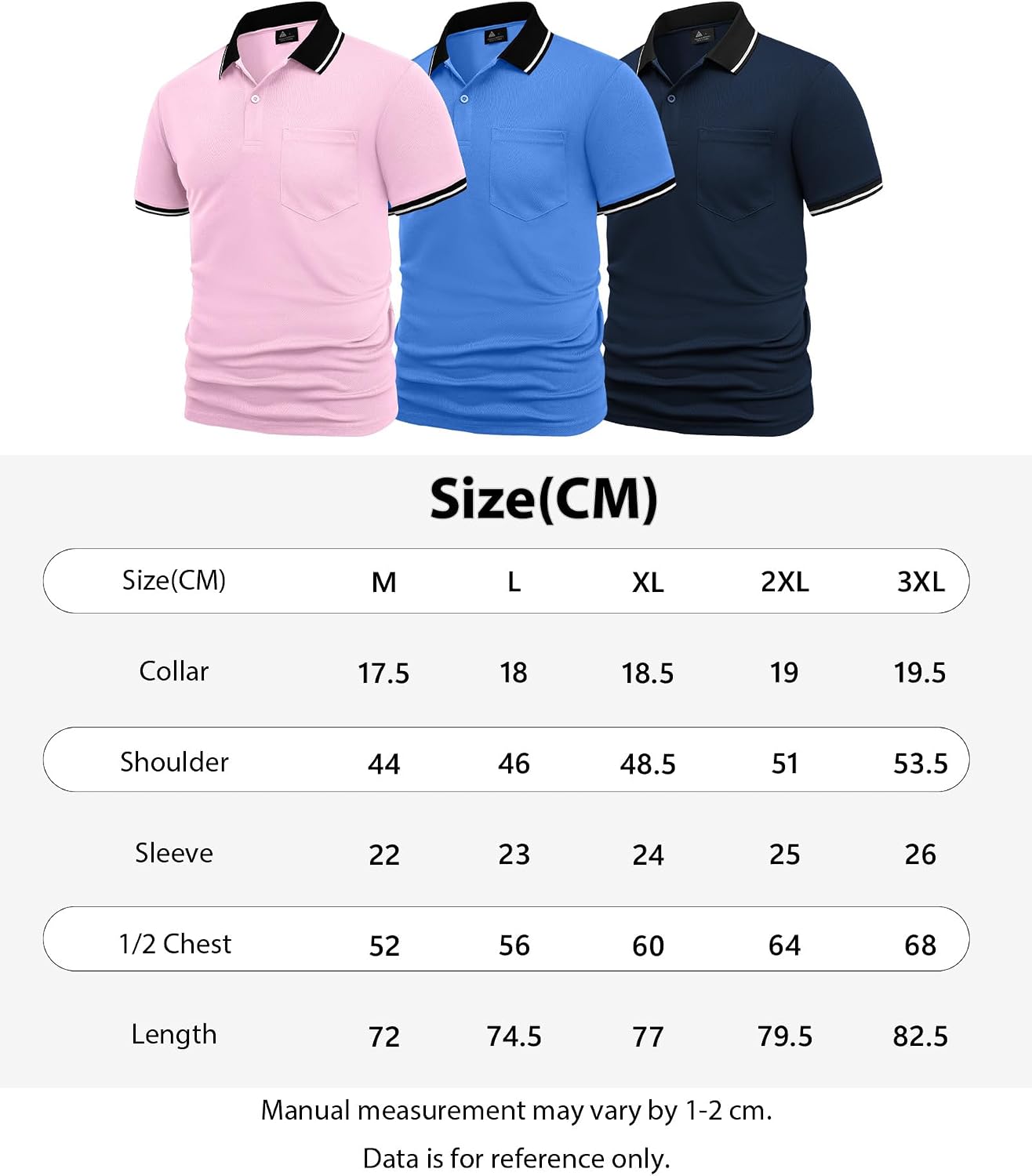 Detalle 2 de SwissWell 3 Pezzi Polo Uomo Manica Corta Traspirante Estiva – Set casual e sportivo