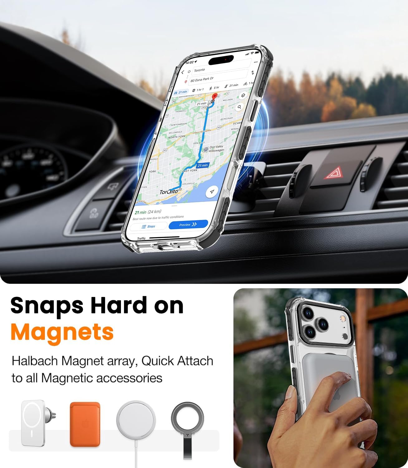 Thumbnail 4 de DEERLAMN Strong Magnetic Case 6.9-Inch