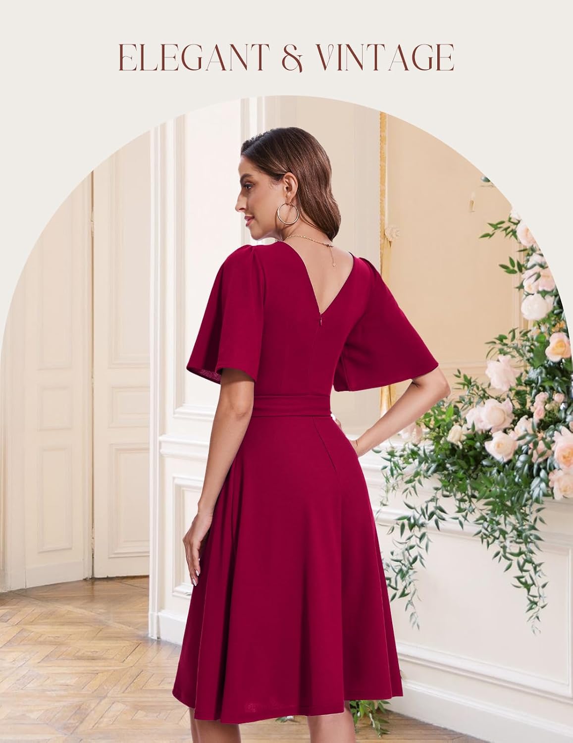 Detalle 2 de Bbonlinedress Cocktailkleid Damen Midilang