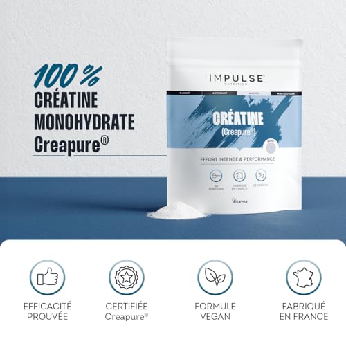 Thumbnail 3 de Impulse Nutrition – Créatine Creapure® Monohydrate 3g, Cure 30 jours