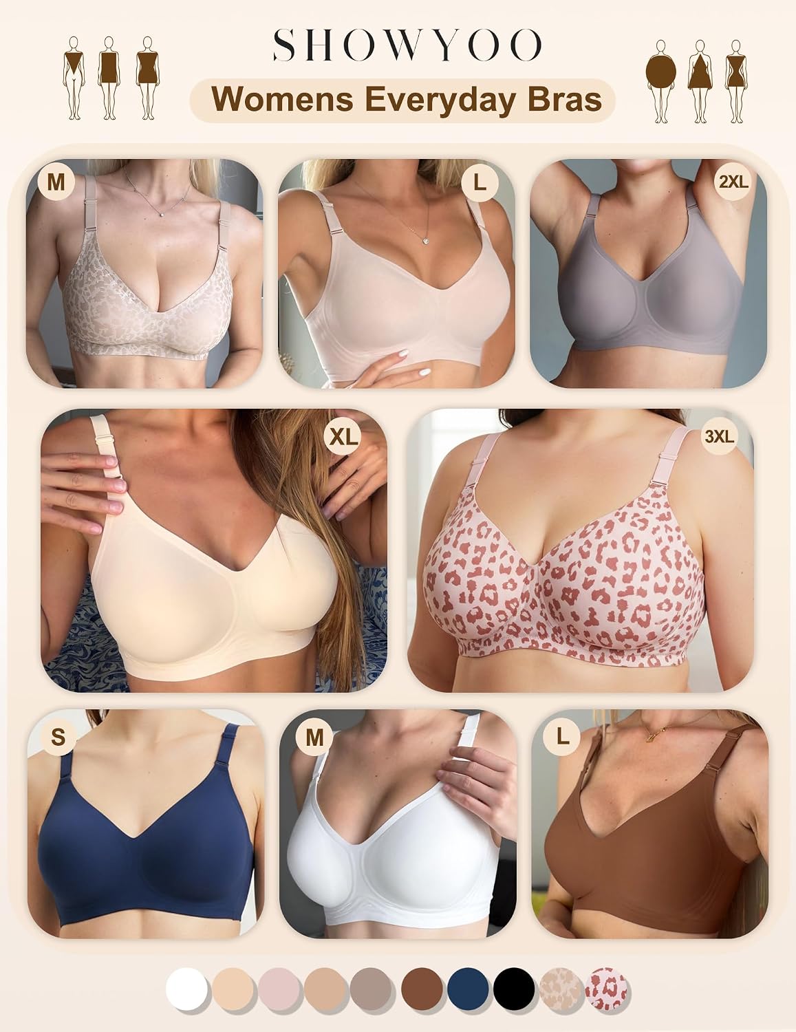 Detalle de Showyoo Wireless Bra, Nylon-Spandex Blend