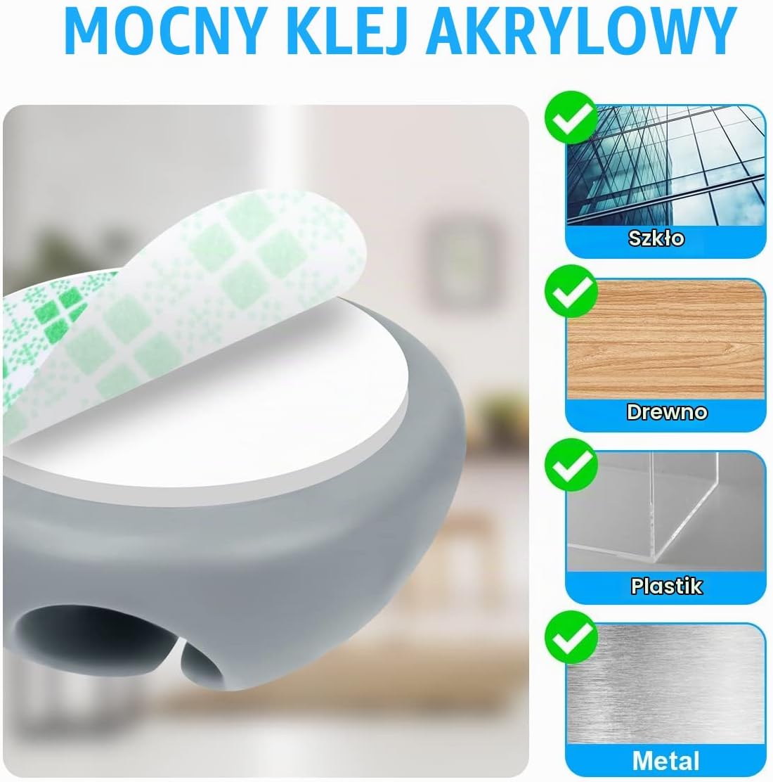 Thumbnail 5 de URAQT uchwyty na kable, 20 szt., 4 układy rowków, szare