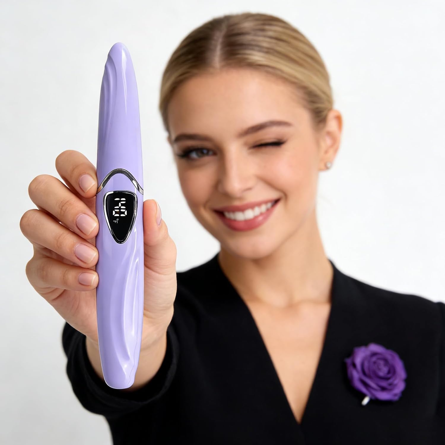 Thumbnail 5 de Tehoi S600 beheizte Wimpernzange mit LED-Temperatursteuerung (Purple+Silver)