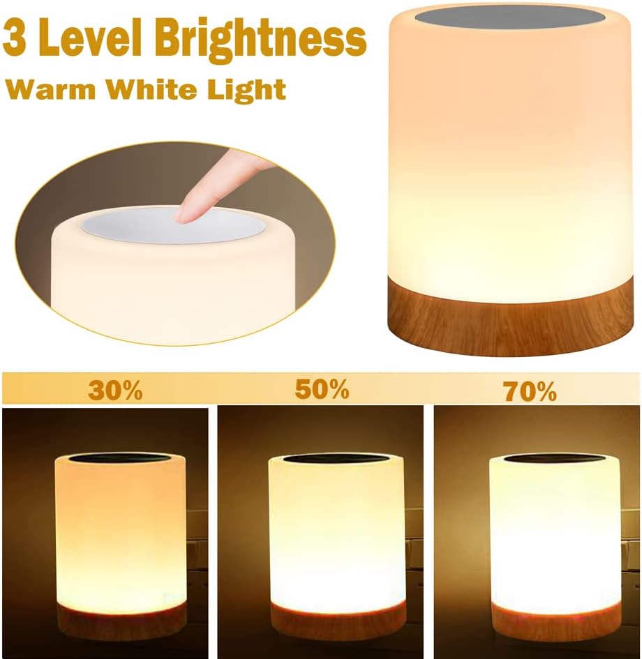 Detalle 2 de Caxmtu LED Night Light Bedside Lamp