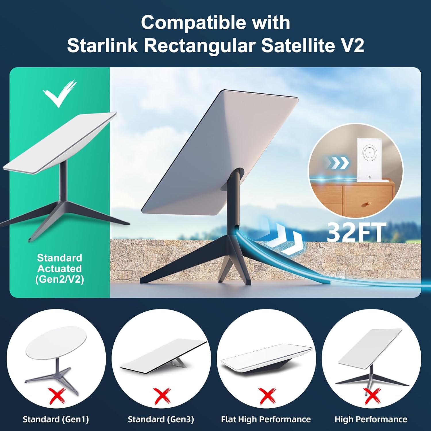 Detalle 2 de HanCenDa Starlink Cable 10M for Rectangular V2