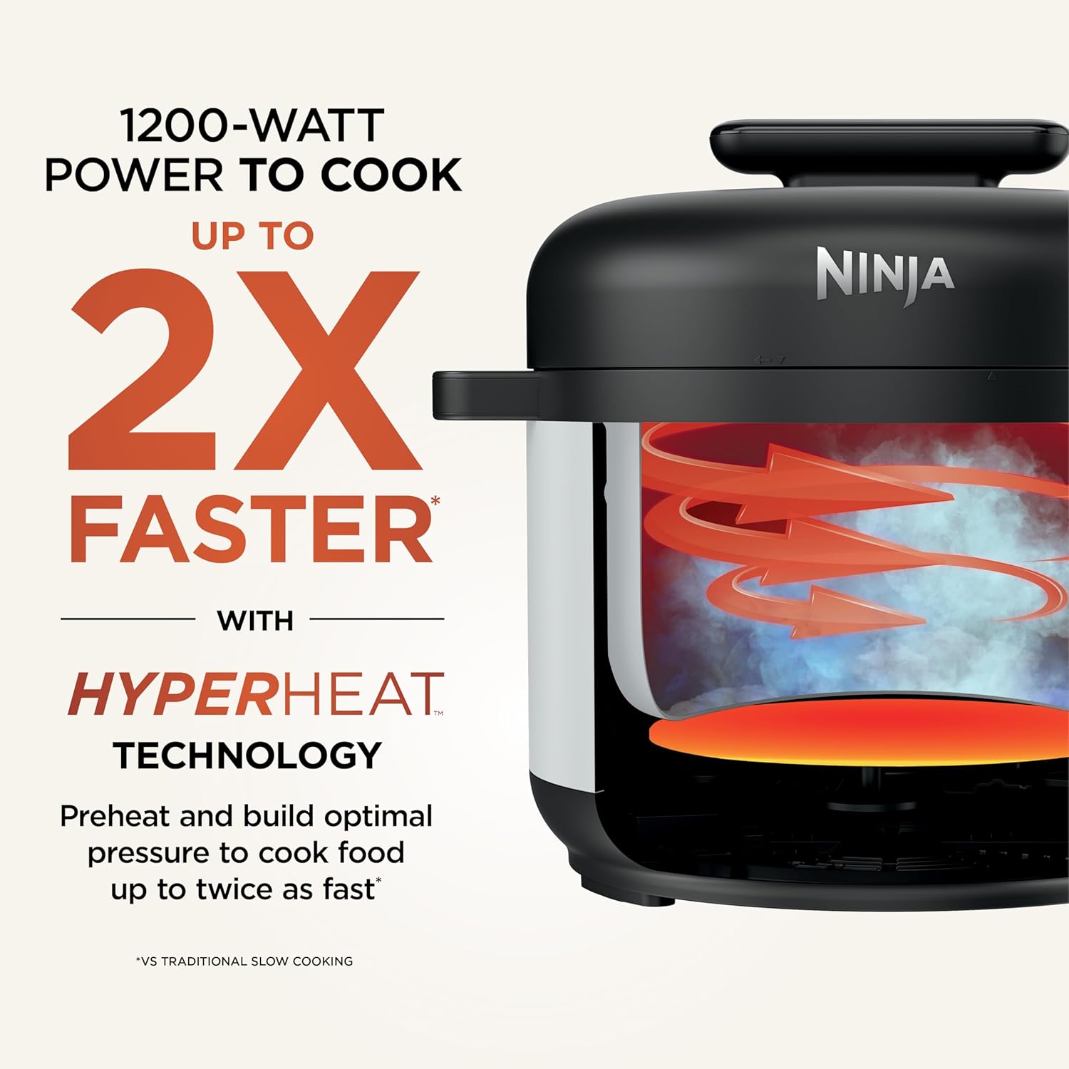 Thumbnail 4 de Ninja HyperHeat 9-in-1 Electric Pressure Cooker (6.5 Qt, PC201WH)