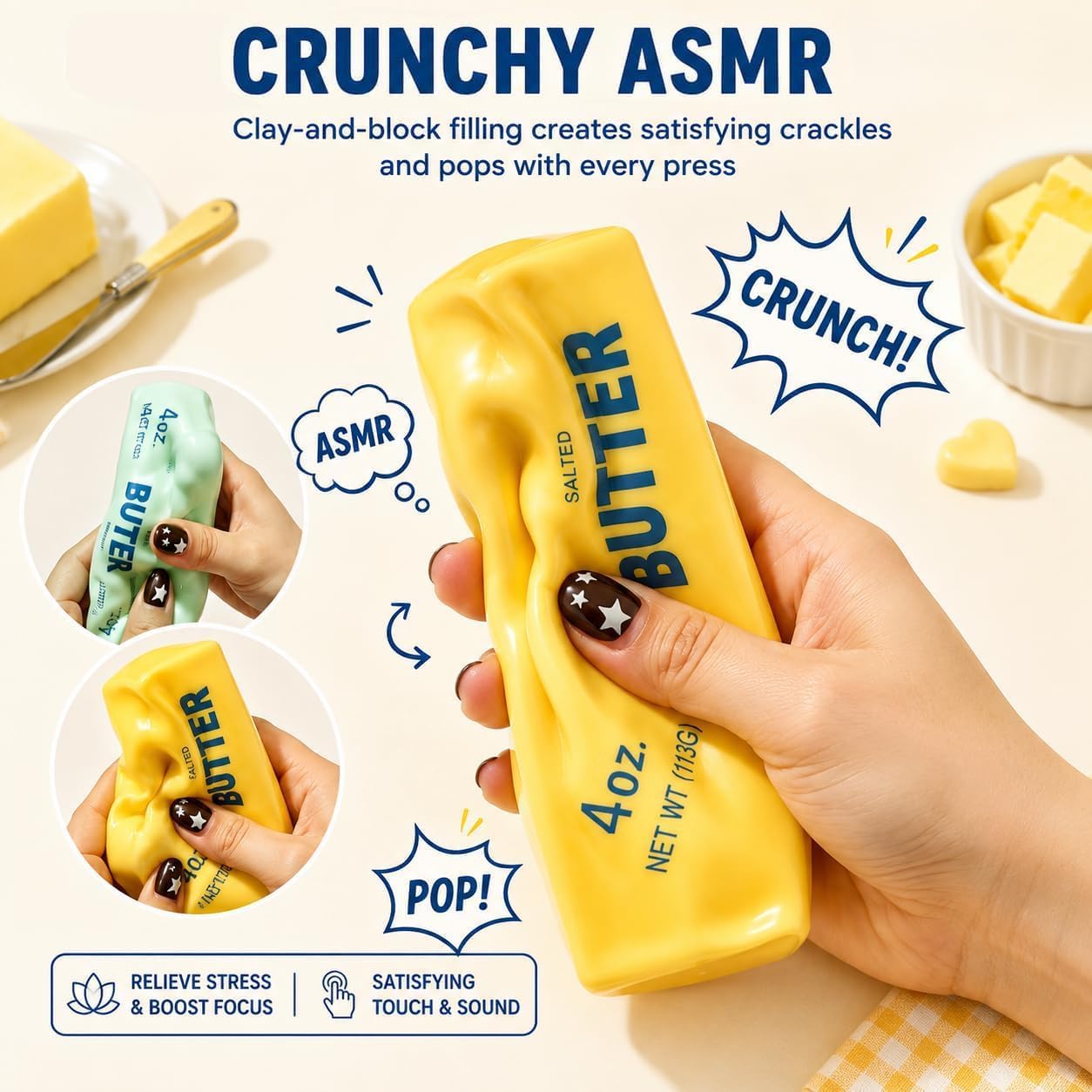 Thumbnail 6 de RBPRIDE Crunchy Squishy Set, Bead-Filled Silicone, 3-Piece
