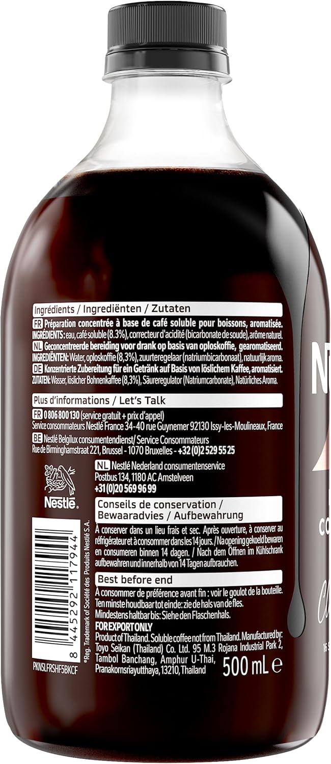 Thumbnail 6 de NESCAFÉ Espresso Concentrate Classic – concentré de café liquide à diluer pour café glacé, 500 mL (16 tasses)
