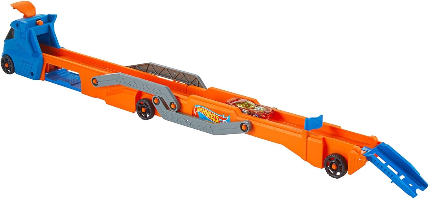 Thumbnail 3 de Hot Wheels Transporteur de Piste de Vitesse HYT83 — Coffret avec Lanceur et espace de stockage pour 9 voitures 1/64
