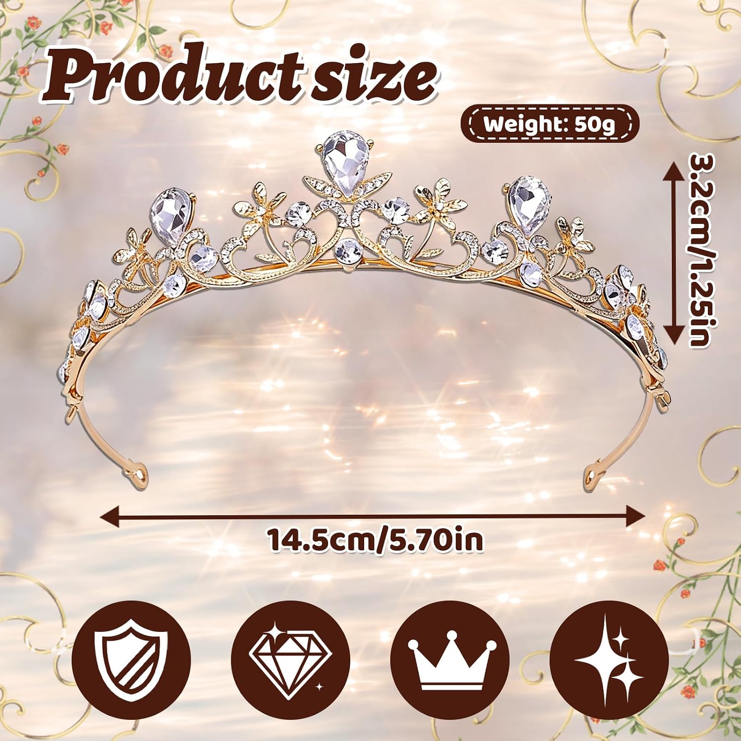 Detalle 2 de Oneroomone Crystal Tiara 14,5 cm