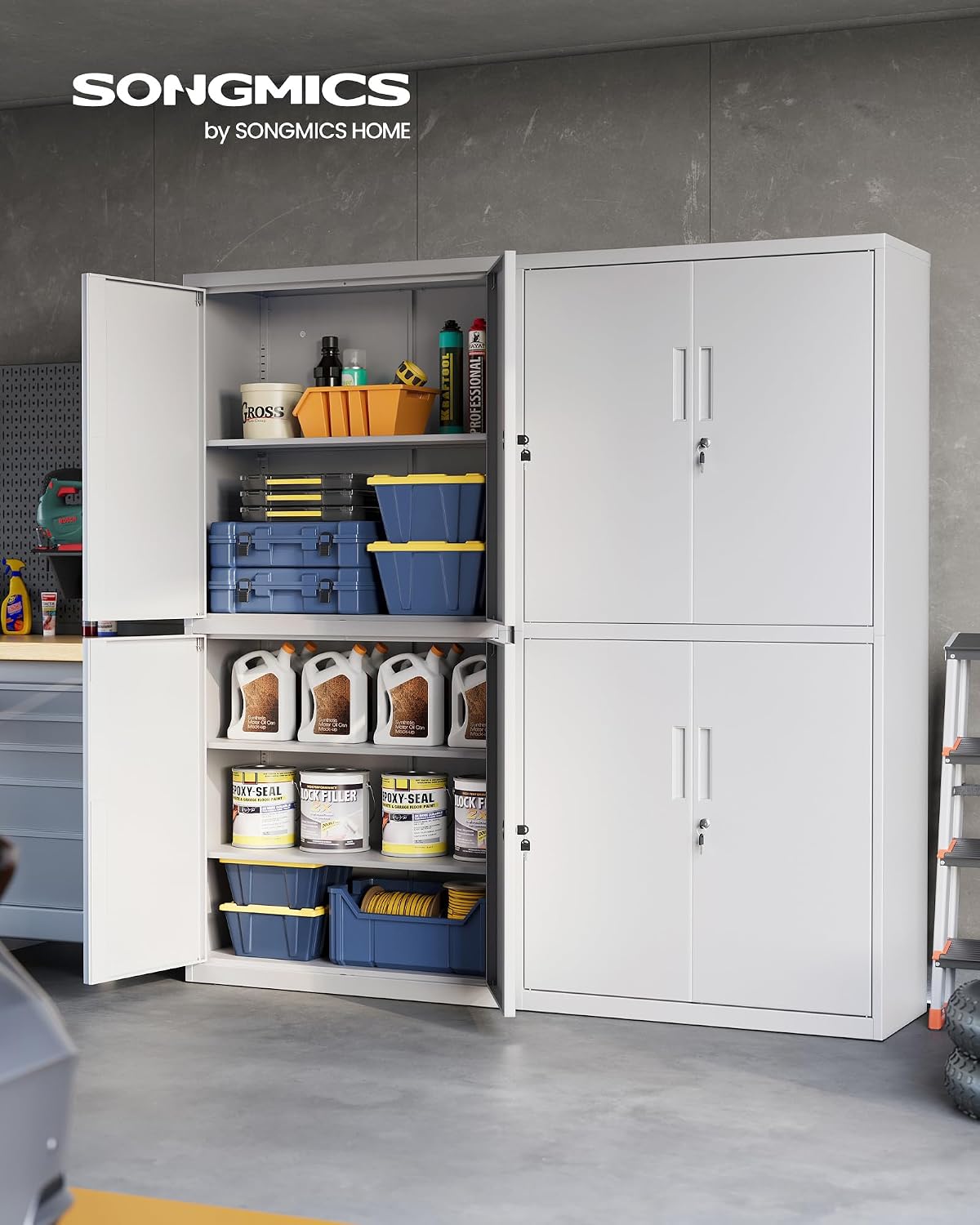 Detalle de SONGMICS Aktenschrank 40 x 80 x 180 cm