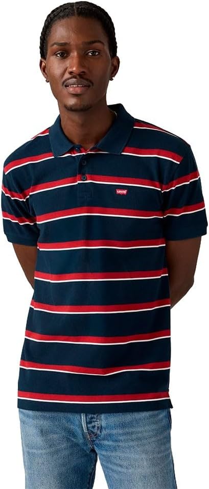 Detalle de Levi's Men's Housemark Polo Shirt, Chesthit Logo – Polo Levi's emblématique