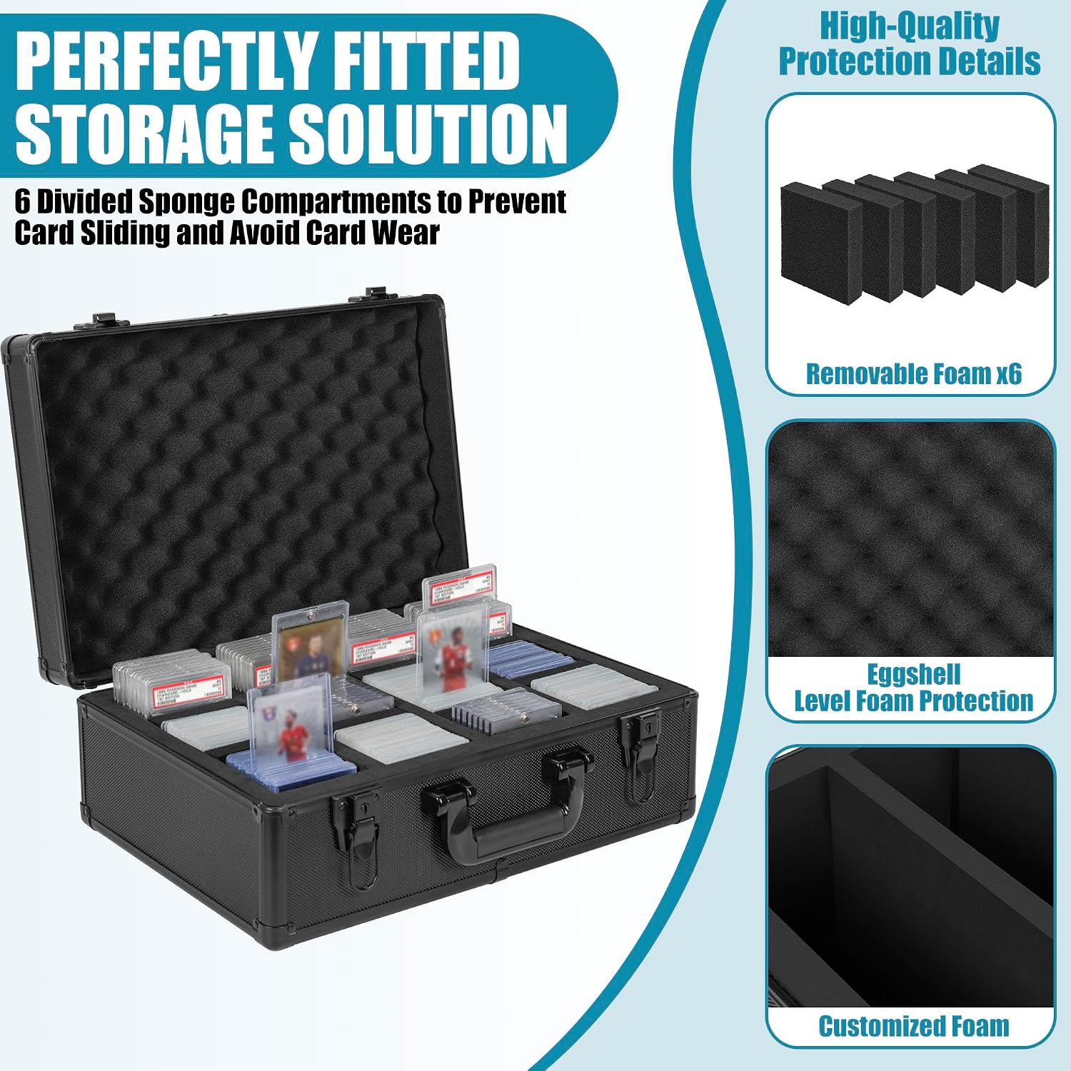 Thumbnail 4 de FREEAMG Graded Cards Storage Box: Aluminium Alloy, 150+ Card Capacity with Secure Lock