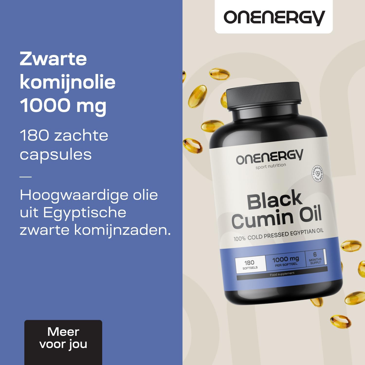 Thumbnail 6 de ONENERGY zwarte komijnolie 1000 mg, koudgeperst, 180 zachte capsules