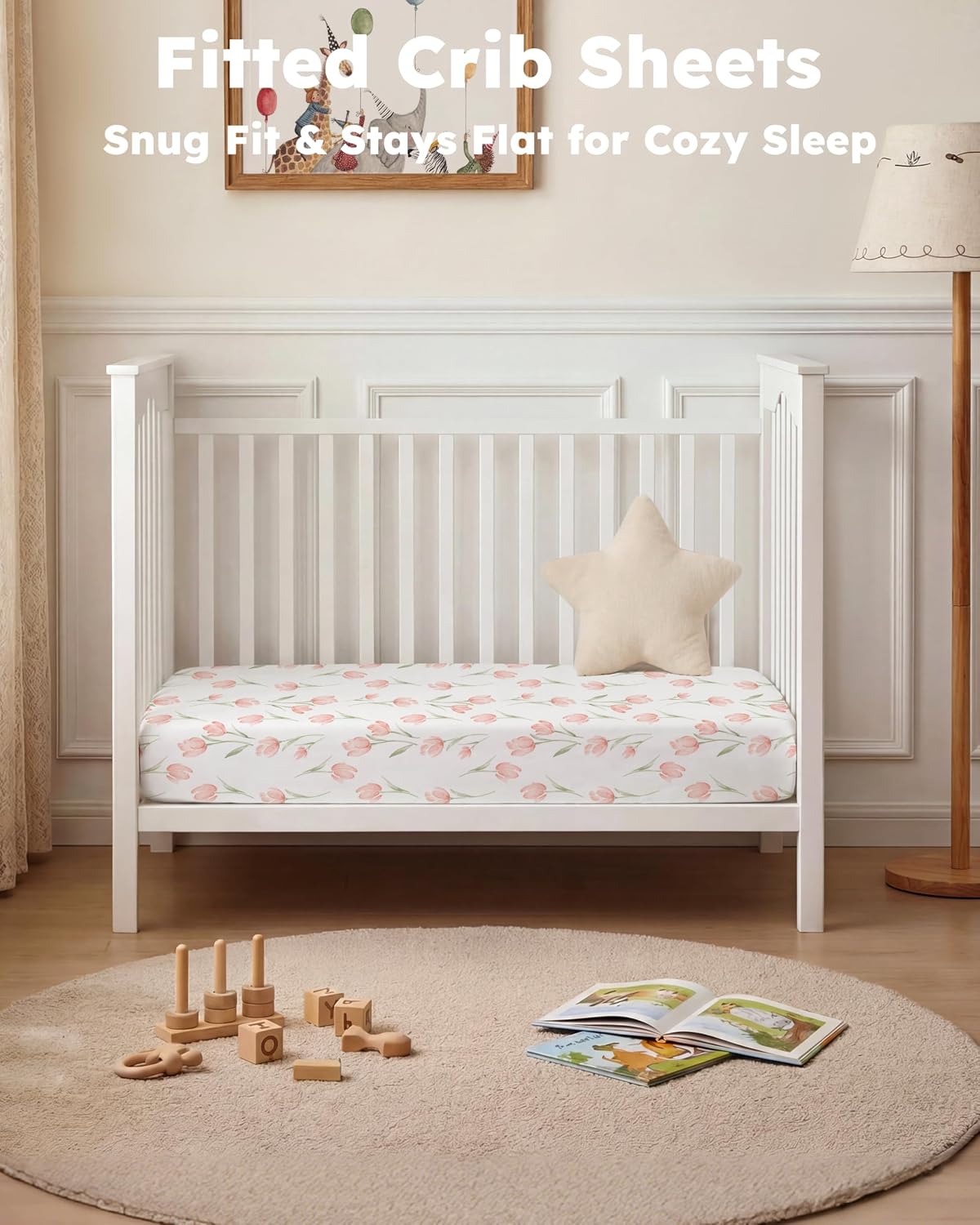 Detalle de Nyessmee Fitted Crib Sheets 52 x 28 Inches